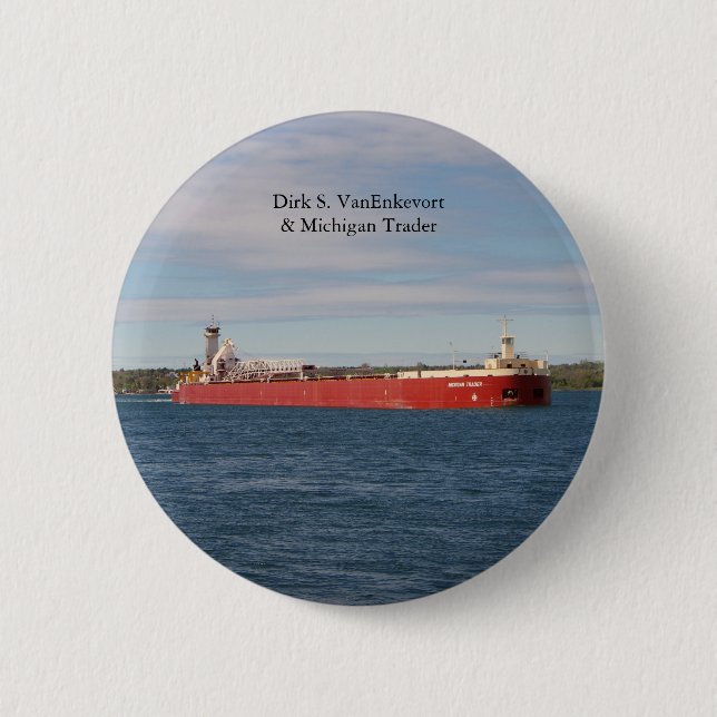 Schaltfläche Dirk S. VanEnkevort & Michigan Trader Button (Vorderseite)