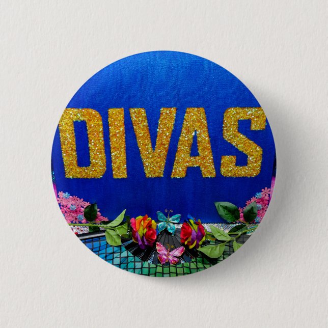 Schaltfläche Divas LGBTQ+-Button Button (Vorderseite)