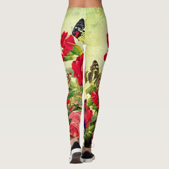 SCHALTFLÄCHE DRUCKTE LEGGINGS (Rückseite)