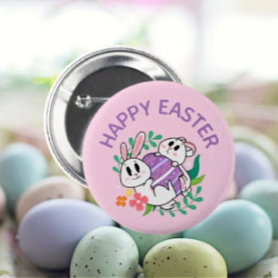 Schaltfläche "Easter Bunny Egg Hug" Button