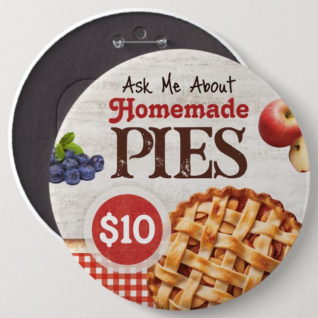 Schaltfläche "Eigene Pies"-Werbung Button (Vorne & Hinten)
