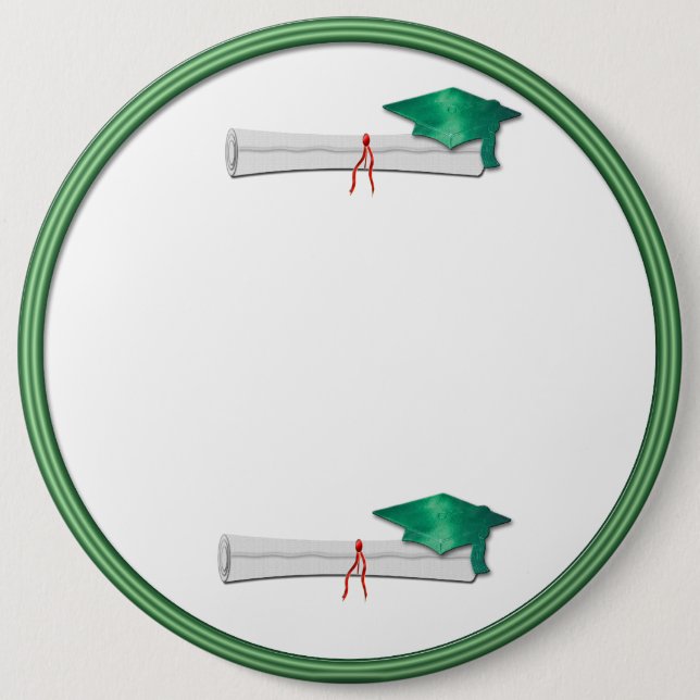 Schaltfläche "Eigene Text-Grün-Abschluss hinzufüge Button (Vorderseite)