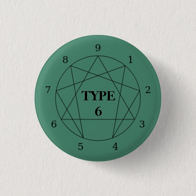 Schaltfläche Enneagramm Typ 6 Button (Vorderseite)