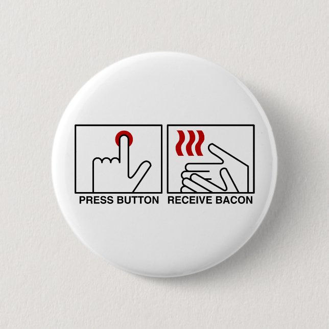 SCHALTFLÄCHE ERHALTEN BACON-SCHALTFLÄCHE BUTTON (Vorderseite)