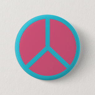 Schaltfläche "Farbiges Zeichen für Frieden" Button
