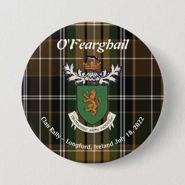 Schaltfläche "Farrell Clan of Ireland Kundgebung 2 Button (Vorderseite)