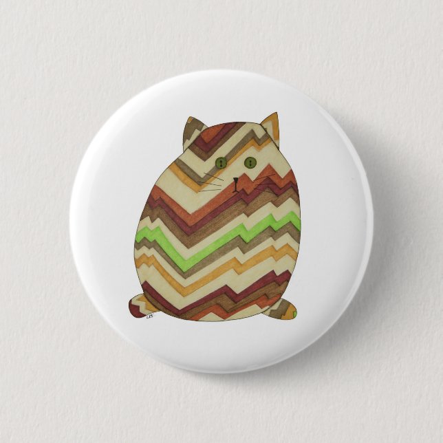 Schaltfläche "Fett-Katzenpinback" Button (Vorderseite)