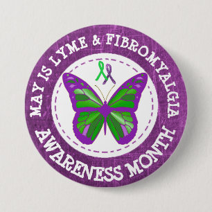 Schaltfläche "Fibromyalgie & Lyme Awareness Month" Button