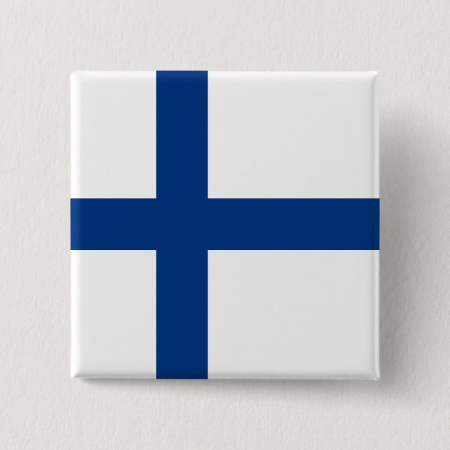 Schaltfläche "Finnische Flagge" (Finnland) Button (Vorderseite)