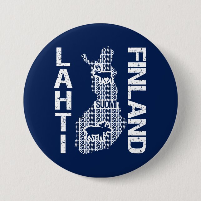 Schaltfläche FINNLAND MAP - Lahti Button (Vorderseite)