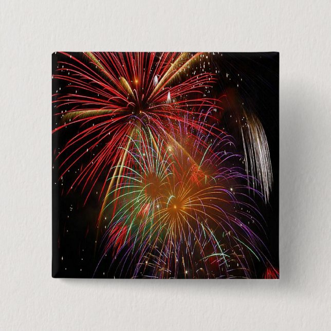 Schaltfläche "Fireworks" vom 4. Juli Button (Vorderseite)