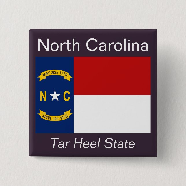 Schaltfläche "Flag North Carolina" Button (Vorderseite)