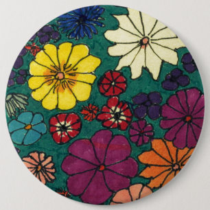 Schaltfläche "Floral Fun" für Abstrakte Kunst Button