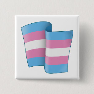 Schaltfläche "Flying Trans Pride Square" Button