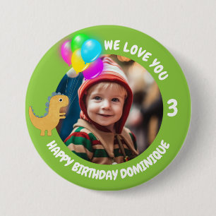 Schaltfläche "Foto, Name und Alter Geburtstag indi Button