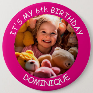 Schaltfläche "Foto, Name und Alter Geburtstag indi Button