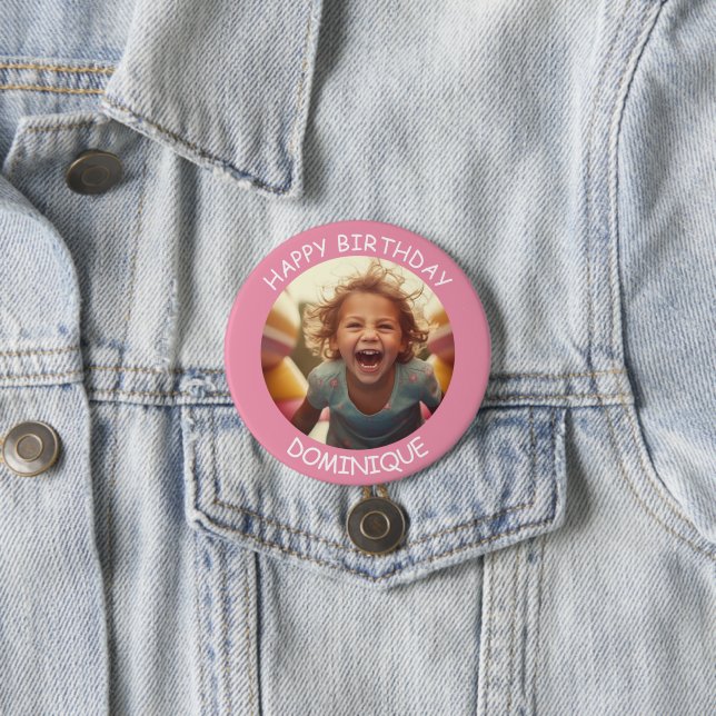 Schaltfläche "Foto und Name Geburtstag" anpassen Button (Beispiel)