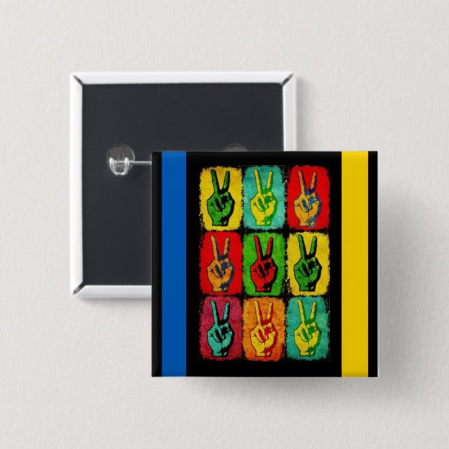 Schaltfläche "Frieden" Button (Vorne & Hinten)