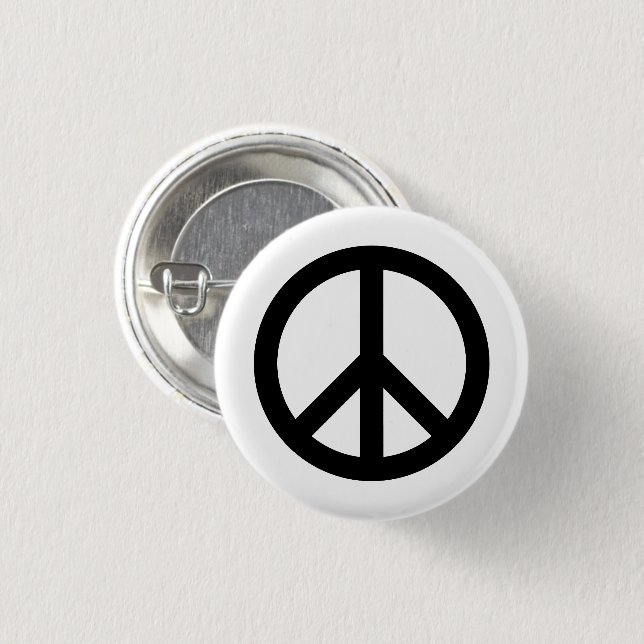 Schaltfläche "Frieden" - Rundsymbol in benutzerdef Button (Vorne & Hinten)