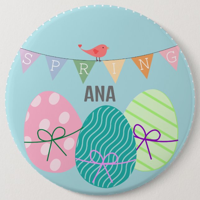Schaltfläche Frühling und Ostereier Button (Vorderseite)
