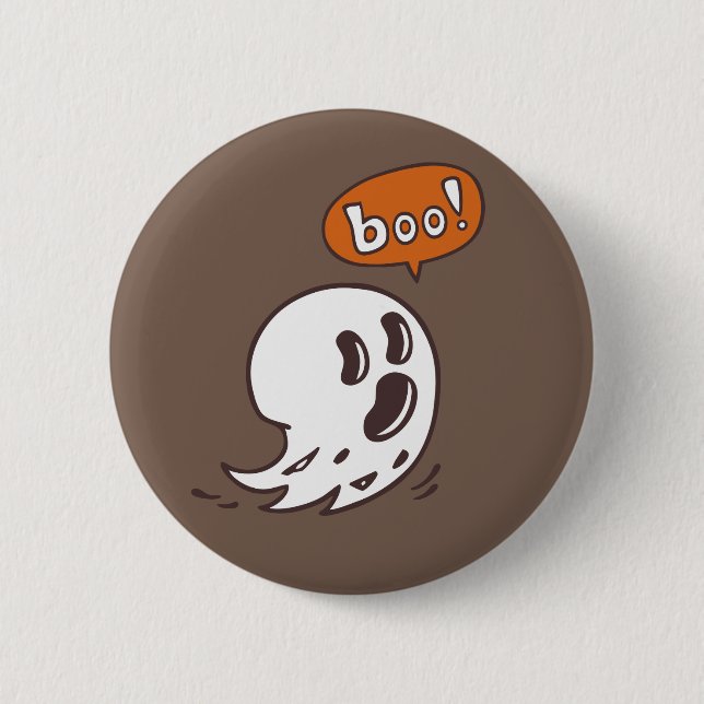 Schaltfläche "Funny Ghost Boo Illustration" Button (Vorderseite)