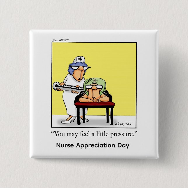 Schaltfläche "Funny Nurse Appreciate Day" Button (Vorderseite)