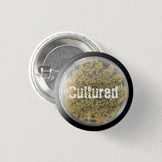 Schaltfläche für Bakterien-Kulturplatte Button (Vorne & Hinten)