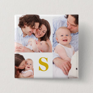 Schaltfläche für benutzerdefinierte Monogramm 4-Fo Button