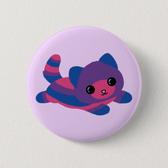 Schaltfläche für Bisexuelle Katze Button (Vorderseite)