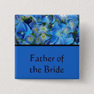 Schaltfläche für blaue Hydrangea-Blume Button