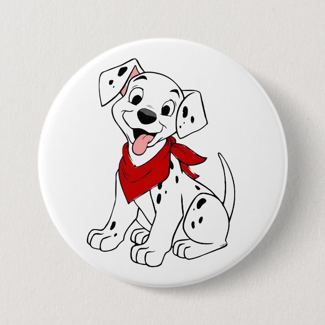 Schaltfläche für das Dog-Design eines Dalmatiners Button (Vorderseite)