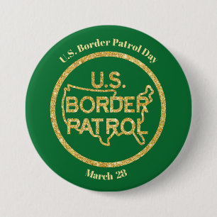 Schaltfläche für das Gold-Logo für die US-Grenzpat Button