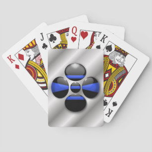 Schaltfläche für das Kleeblatt der blauen Linie Spielkarten