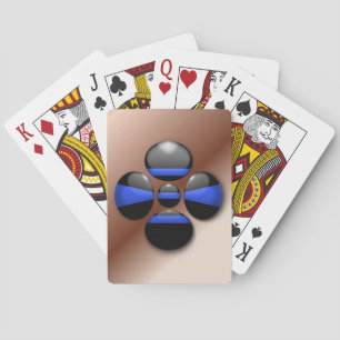 Schaltfläche für das Kleeblatt der blauen Linie Spielkarten
