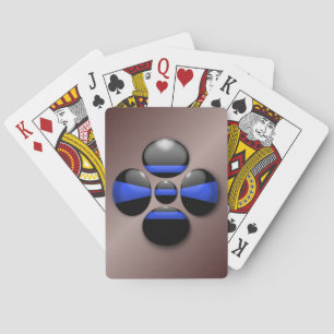 Schaltfläche für das Kleeblatt der blauen Linie Spielkarten