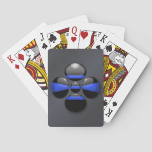Schaltfläche für das Kleeblatt der blauen Linie Spielkarten