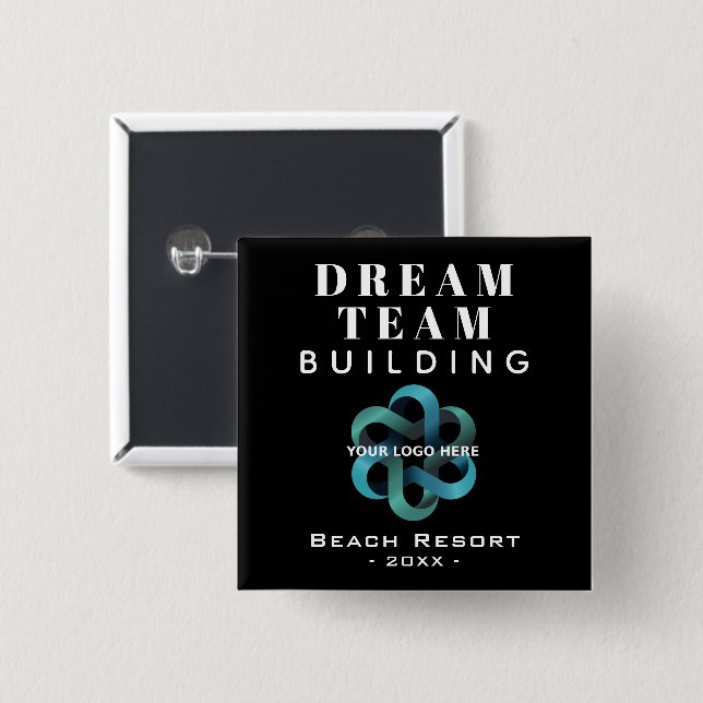Schaltfläche für das Logo des Dream Team Gebäude C Button (Vorne & Hinten)