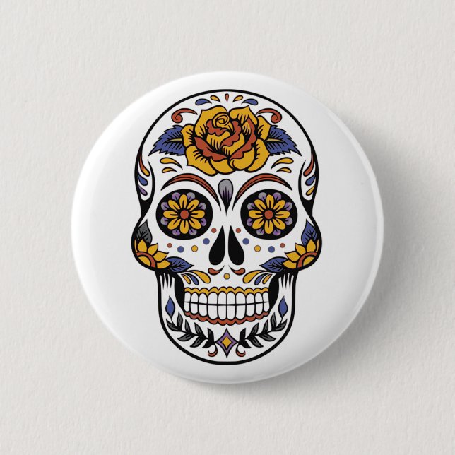 Schaltfläche für das mexikanische Halloween-Button Button (Vorderseite)