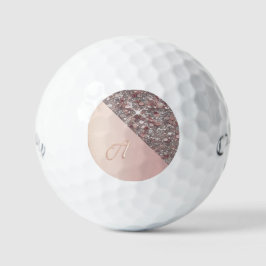 Schaltfläche für das Monogramm der eleganten Rose Golfball