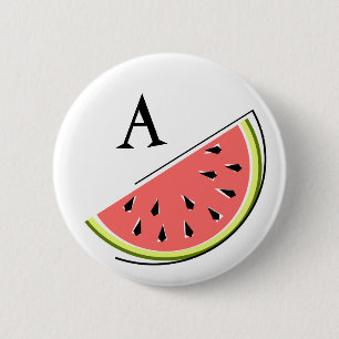 Schaltfläche für das Monogramm der Wassermelone Button