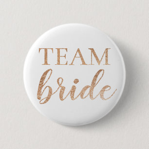 Schaltfläche für das niedliche Gold Glitzer Team B Button