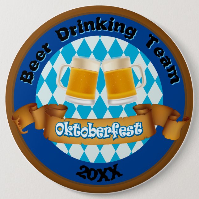 Schaltfläche für das Oktoberfest-Bierteam Button (Vorderseite)