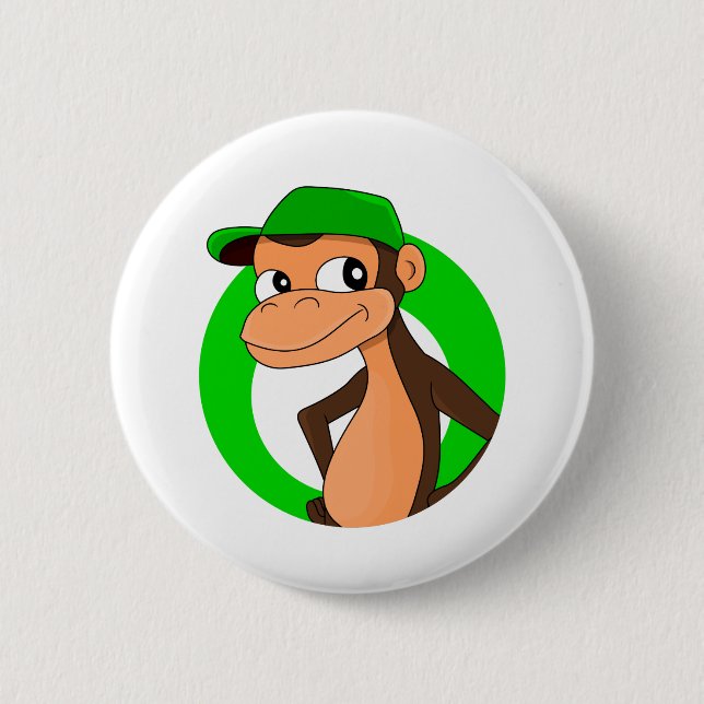Schaltfläche für den Cartoon-Chimp Button (Vorderseite)