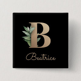 Schaltfläche für den eleganten Botanischen Monogra Button
