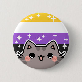 Schaltfläche für den Flag "Nicht binäre LGBT-Pride Button