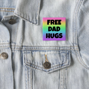 Schaltfläche für den freien Vater Hugs-Regenbogen Button