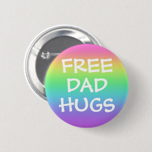 Schaltfläche für den freien Vater Hugs-Regenbogen Button