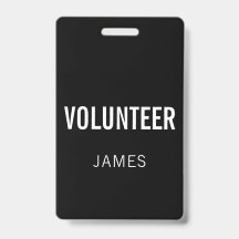 Schaltfläche für den modernen Black Volunteer Name