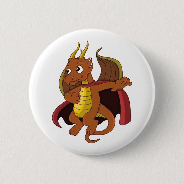 Schaltfläche für den orangefarbenen Cartoon Button (Vorderseite)
