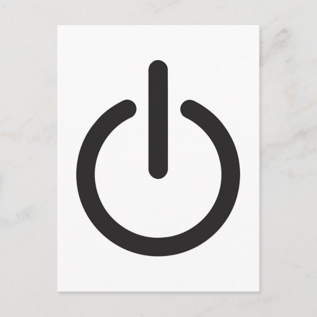 Schaltfläche für den Power von Apple Mac Postkarte (Vorderseite)